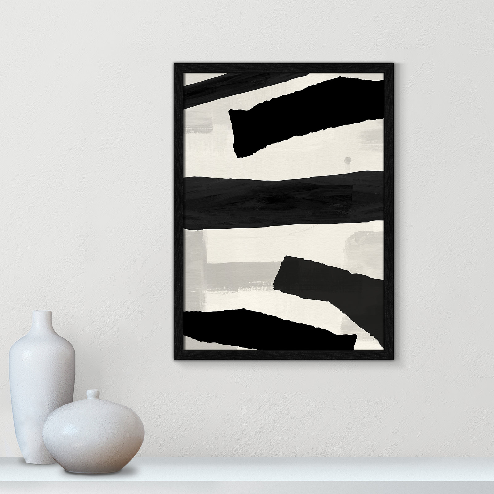 Mountain Paths I Print, 23" H x 17" W x 0.75" D, Black