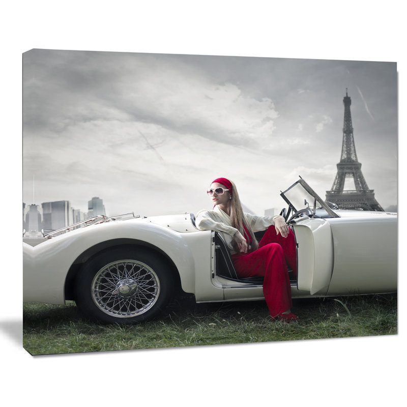 « tendance mode on car », reproduction de photo sur toile tendue, H 30 po x l 40 po x P 1 po