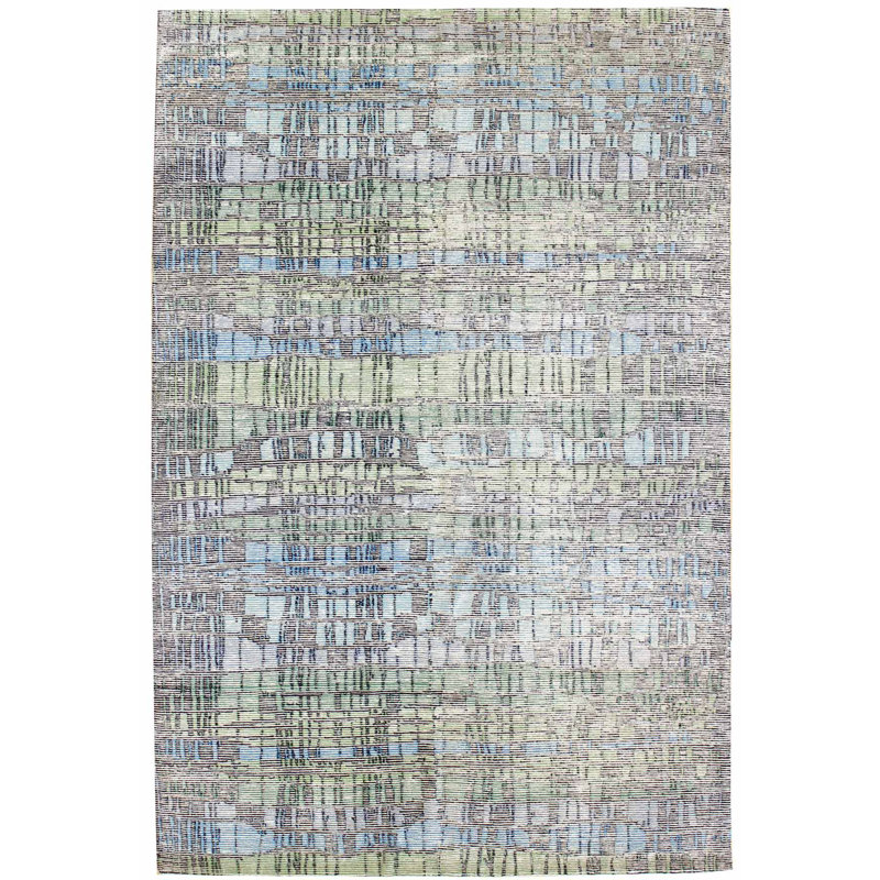 Ikat Area Rug in Gray, Rectangle 6' x 9'