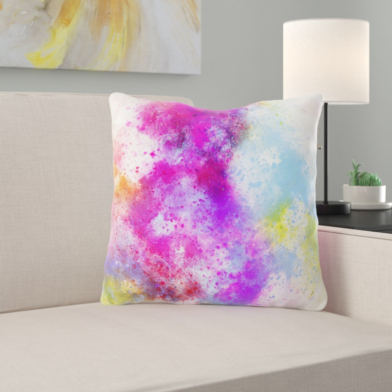 Melaney Throw Pillow, Microsuede, Indoor