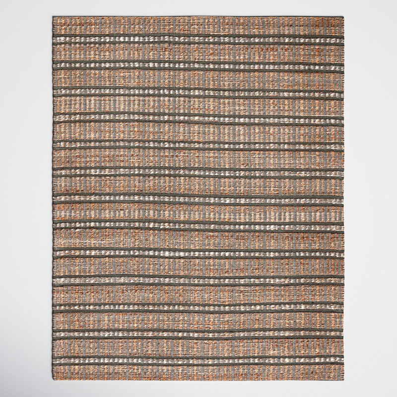 Tapis olive / naturel à tissage plat Adisan, Rectangle 10 pi x 14 pi