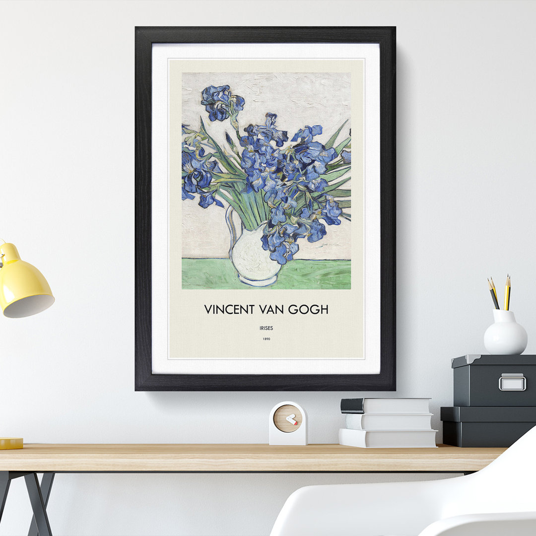 Vase of Irises Vol.1 by Vincent Van Gogh - Framed Print