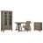 4 Pieces: Desk, Chair, Filing Cabinet, Bookcase
