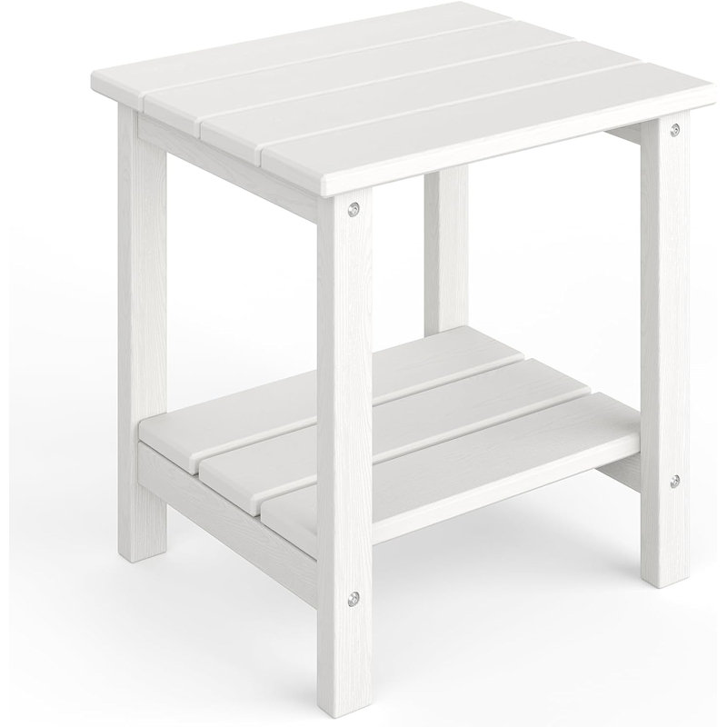 2 pièces Adirondack Table d'appoint pour l'extérieur, Blanc
