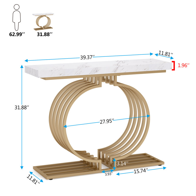 Console 39,37 po Masuko, Blanc