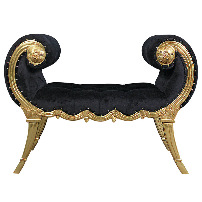 Mavro Apolline Crescent Upholstered Bench