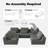 Modular Sectional Sofa Luxury Boucle Floor Couch Convertible Compressed Couch Spacious Foam-Filled Gray Sofa For Living Room 2 Seater Sofa-801454682