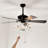 52'' Crystal Shade Ceiling Fan Lamp ,3 Speed ,4 Timing , 5 Reversible Blades Crystal Ceiling Fan ,5PCS*E12  (NO Include Bulb) --  Hand Pull Chain