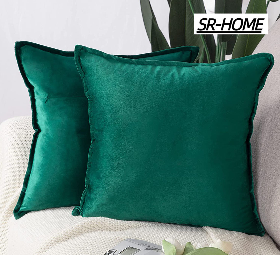 SR-HOME Fringe Velvet Pillow Cover