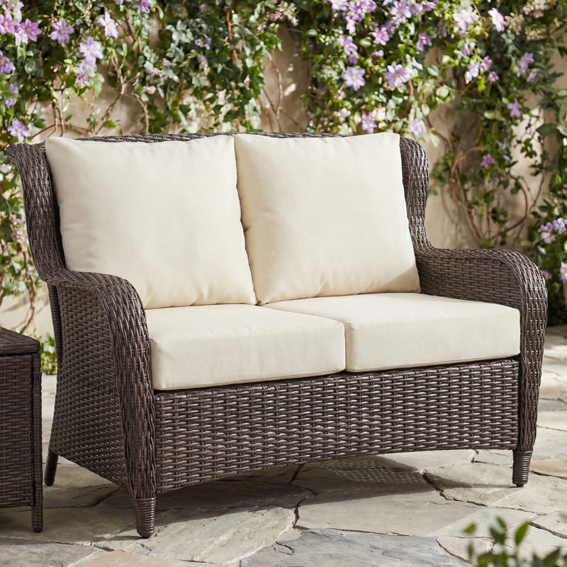 24" W X 24" D Outdoor Deep Seat Cushion, Waterproof & Fade Resistant Patio Chair Cushions With Ties, Removable Machine Washable Covers,Beige