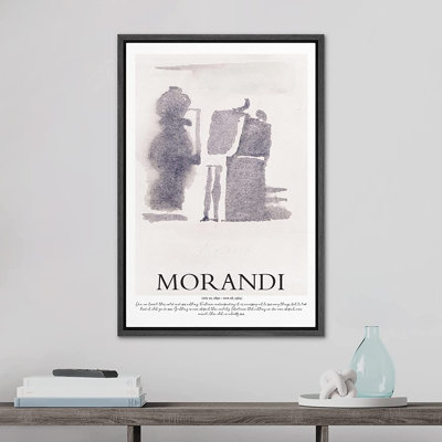 Signe, reproduction d'art sur toile encadrée Morandi, aquarelle, géométrique, paysage, paysage, classique, rétro, illustrations, beaux-arts, décoration, multicolore, pour le salon, la chambre à coucher, le bureau