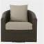 Chaise pivotante d'extérieur en osier