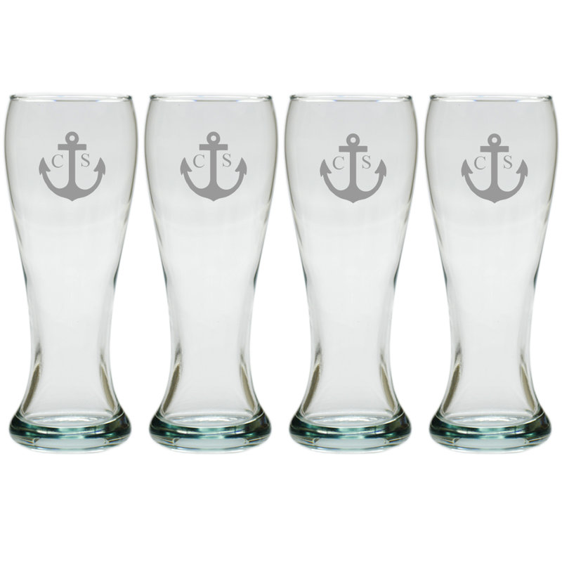 16oz. Handmade Pint Glass Set, Yes, H Divide
