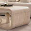 Table basse courbée moderne avec rangement ouvert