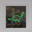 Silhouette de dinosaure néon 12 "vert à DEL 12" Brontosaurus
