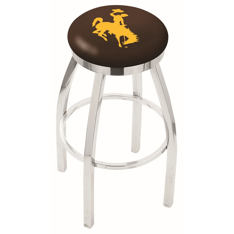 NCAA Swivel Counter and Bar Stool, Wyoming, "Counter Stool (25" Seat Height)"