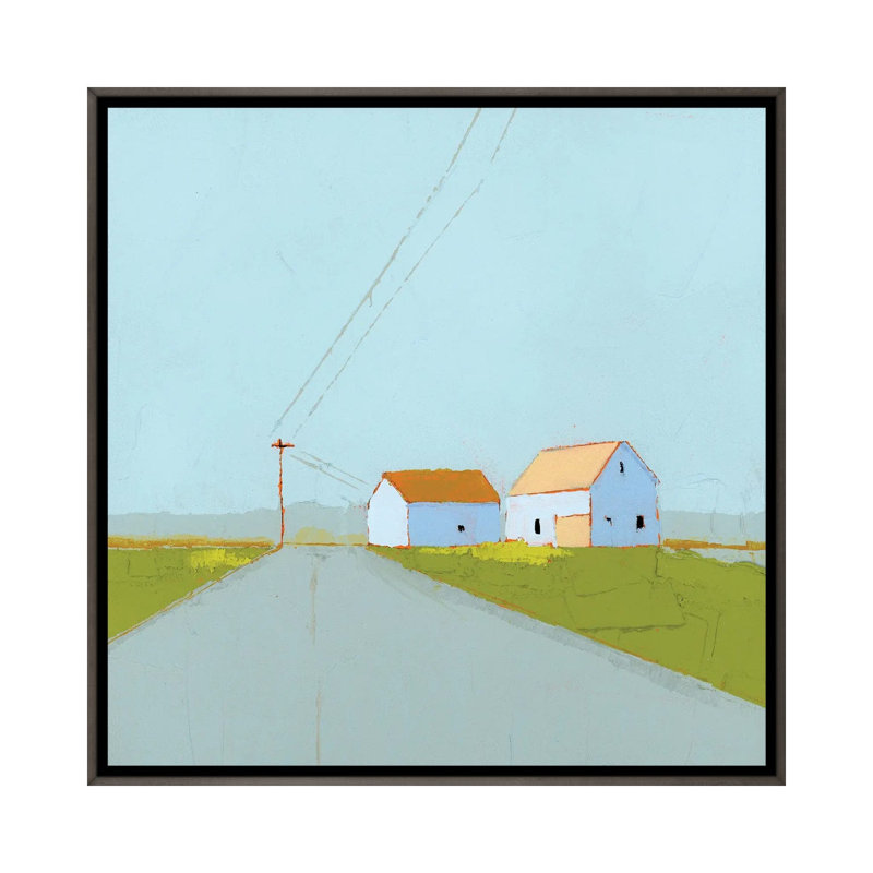 «Cloudy Day», reproduction d'art sur toile encadrée, 26" x 26", Framed Canvas, Gris