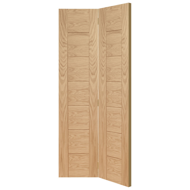 Internal Oak Palermo Bi-Fold, 1981 mm H x 762 mm W x 35mm D