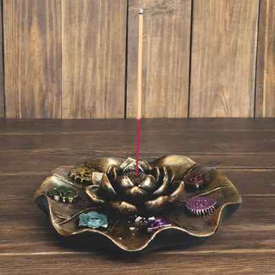 4.75"W Lotus Incense Burner