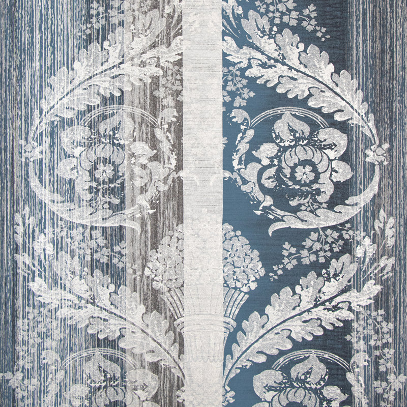 Deckland 10m x 53cm Metallic Finish Wallpaper Roll, Midnight Blue