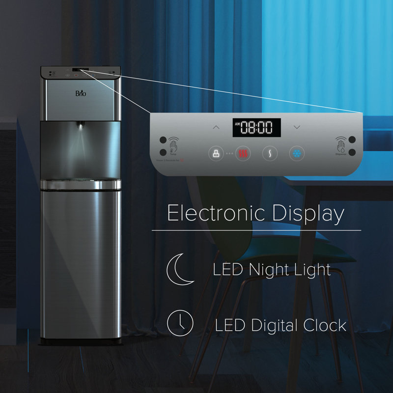 Brio Moderna Stainless Steel Bottleless Water Cooler with Filtration