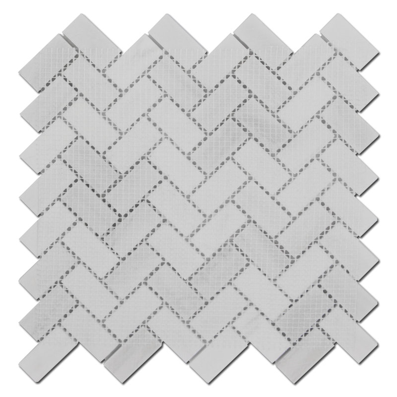 1x2 HERRINGBONE POL, Bianco Dolomite