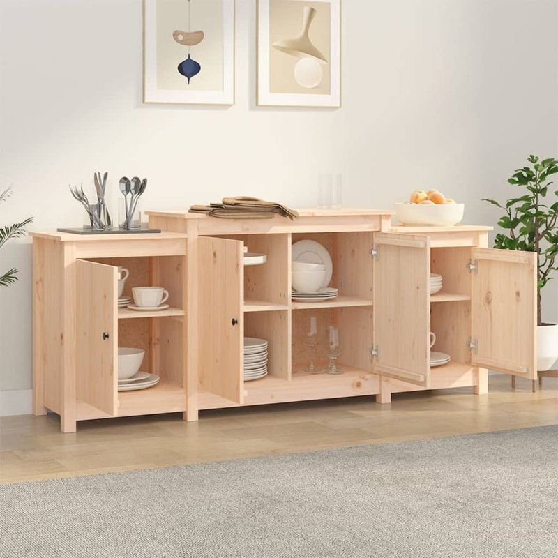 Bigler 164cm Solid Wood Sideboard, Wood