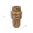 8" Brown Genuine Marble Ridged Table Vase