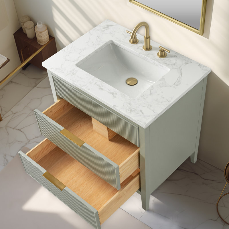 Emma 30" W Single Vanity, Light Sage