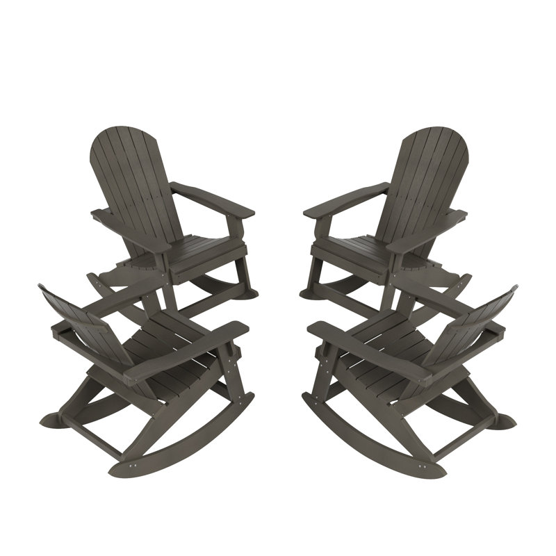 Chaise berçante Arrirack Adirondack pour l'extérieur Arrlo, Gris anthracite