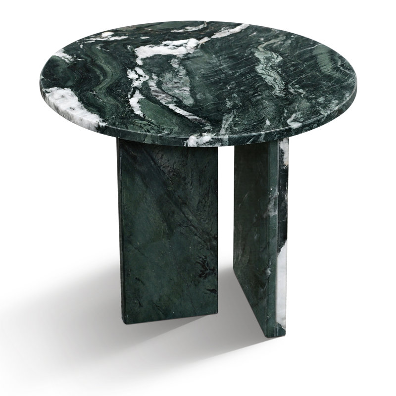 marble coffee table, Green, 15.8" H x 17.7" L x 17.7" W