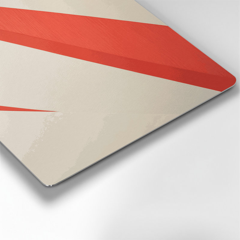 Minimalisme 93, art mural en métal beige, H 12 po x l 18 po