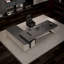 Bureau en L 110,24 po en bois manufacturé gris-562861833