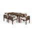 Ensemble de table et chaises de patio 7 pièces pour 6 personnes-1608755033-1608755036