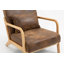 Chaise d'appoint Mid-Century moderne avec structure en bois, chaises de salon rembourrées avec coussin de taille, fauteuil de lecture pour véranda de chambre à coucher-1953144091-1953144094