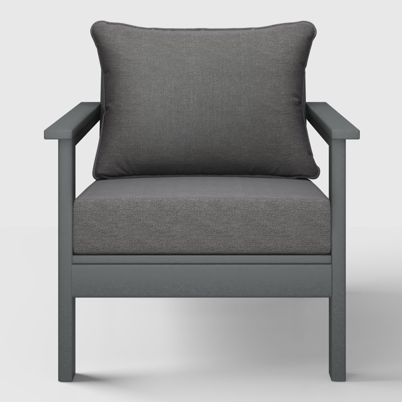 Chaise profonde avec coussins (ensemble de 2), Gris, Gris