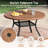 Aluminum Patio Dining Set with  Round Dining Table and 4 Swivel PVC-coated polyester  Dining Chairs-519251903