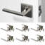 Poignée de porte d'intimité Quadra Design moderne dissimulé pour (lit et salle de bain) - Style minimaliste élégant en nickel brossé-114645805