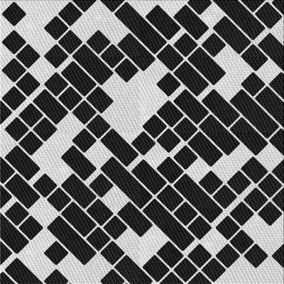 Tapis noir/blanc à motifs