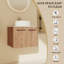 Meuble-lavabo simple 23,63 po avec plateau en céramique Alzbeta