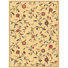 Ottohome Non-Slip Floral Leaves Area Rug For Living Room, Hallway, Entryway Rug, Dark Red