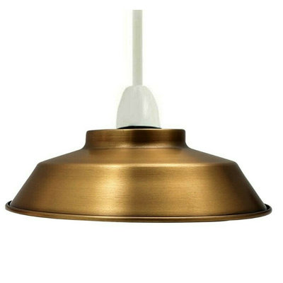 17.78cm H Metal Bowl Lamp Shade ( Screw On ) in Yellow Brass