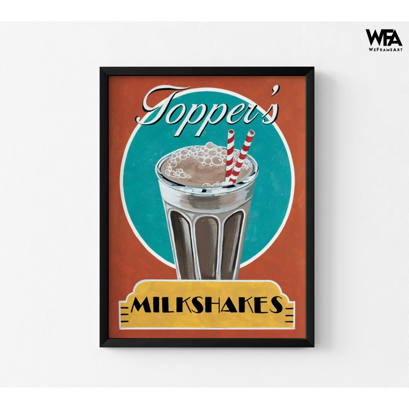 «Milkshakes» par Catherine Jones, impression d'affiche de malbouffe, décor de restaurant de restauration rapide rétro, art mural rétro, idée de cadeau pour les gourmets
