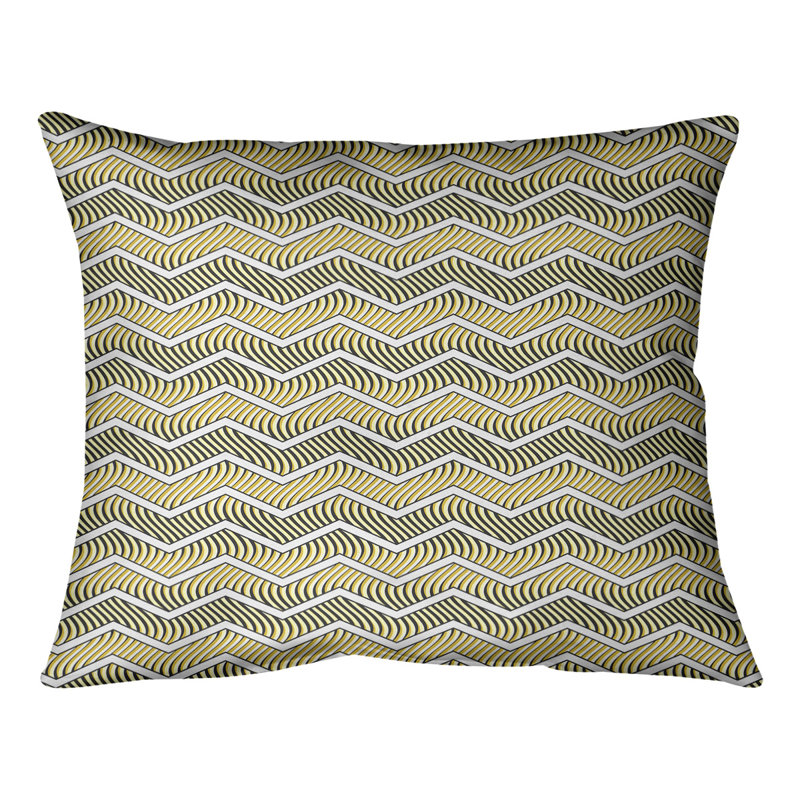 Coussin Rhonda Cheval, H 10 po x l 14 po, Jaune, Duvet / Plumes