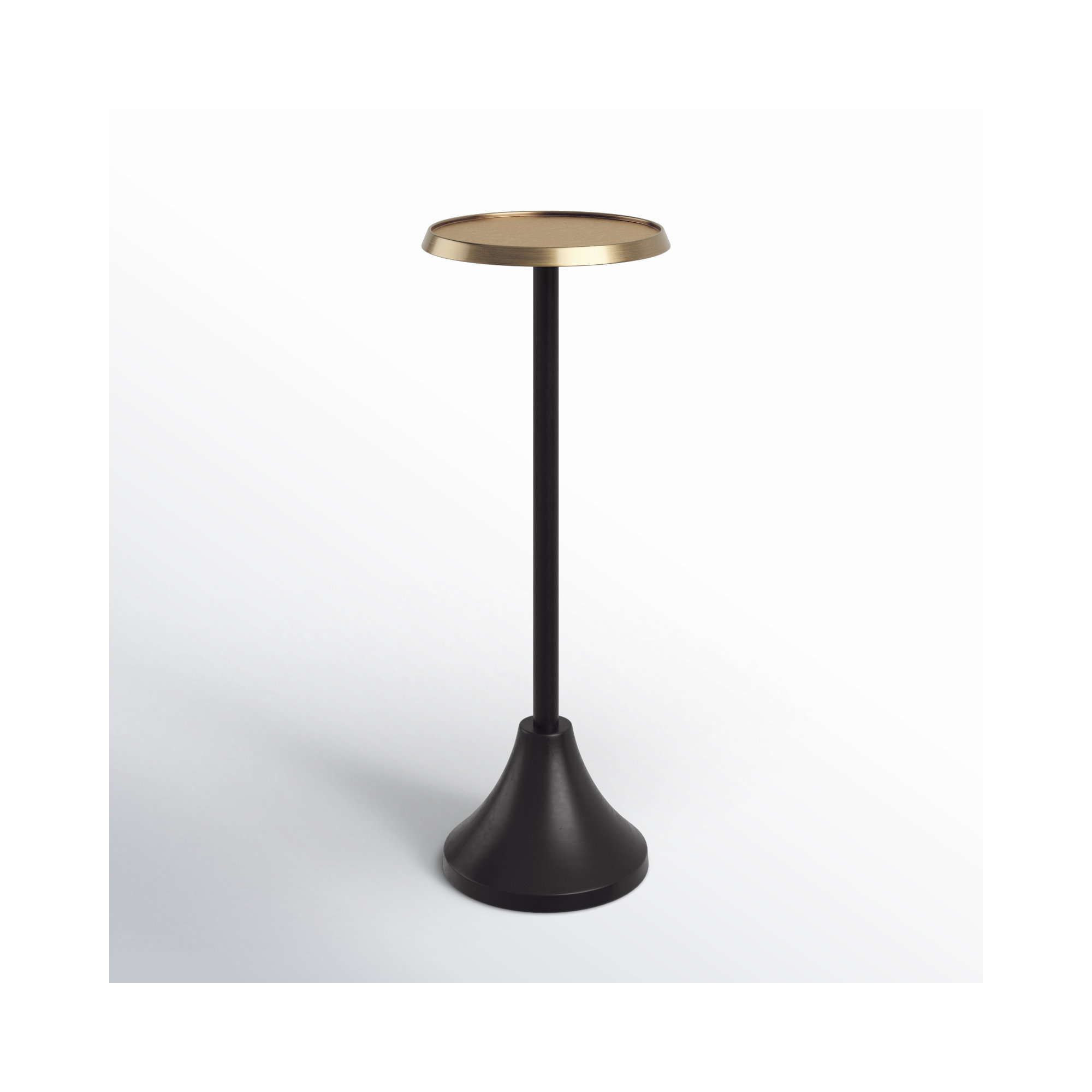 Deanna Iron End Table, Black Base/Gold Top, 23" H x 9" W x 9" D
