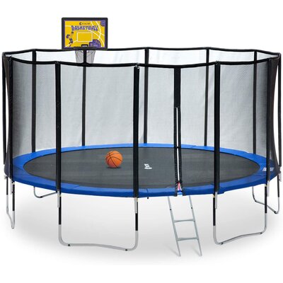 Exacme 15â Round Backyard Trampoline with Safety Enclosure -  6183-L015+BH07-YE