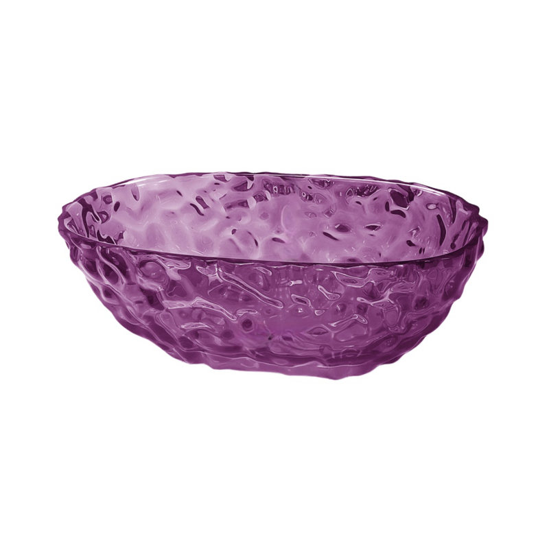 Modern Creative Water Ripple Resin Bathtub 67.4'' W 22.5'' H Tub & Shower Kit, Purple