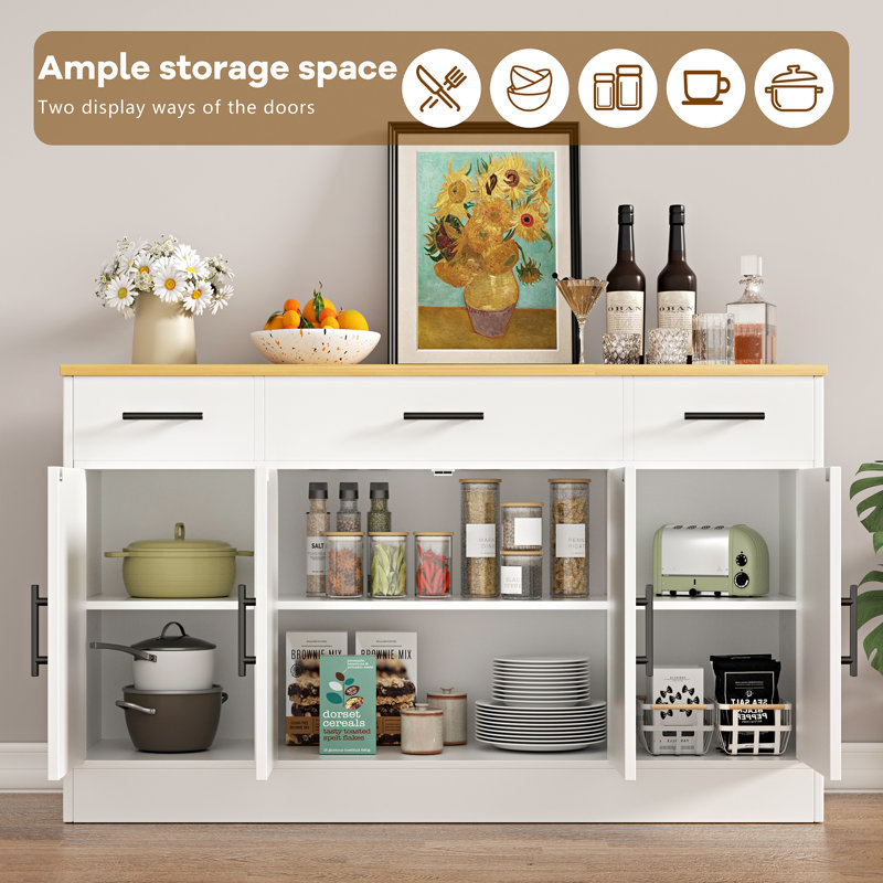  Cydney 53.4" Sideboard Buffet, White