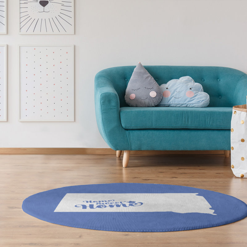 Chenille Indoor Rug, Round 5'