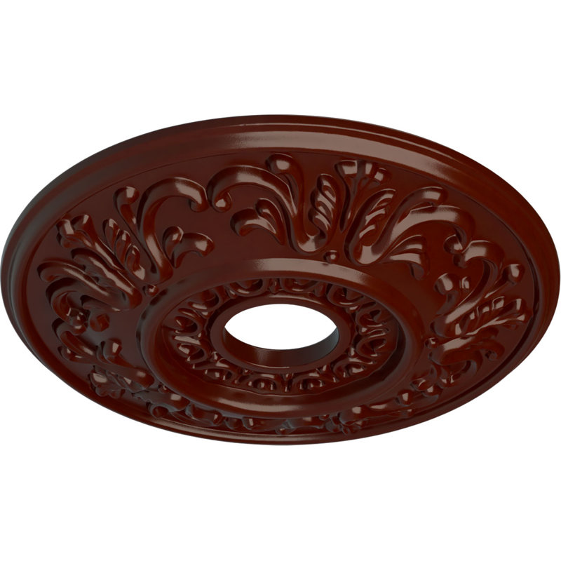 Endurathane Warsaw Ceiling Medallion, 18"OD x 3 1/2"ID x 1 3/8"P (Fits Canopies up to 3 1/2"), Hand-Painted Painted Turtle Crackle Finish
